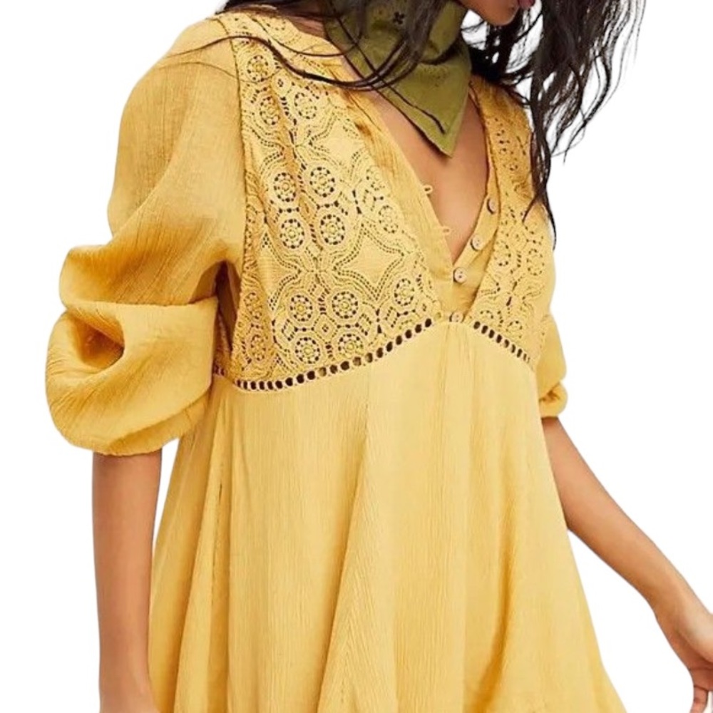 $128 RARE Preloved Free People Endless Summer “Freya” Mini Dress Set Small - Picture 4 of 9